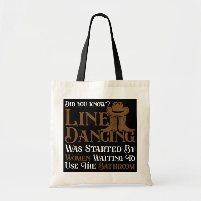 Bolsa Tote Western Line Dance 5678 Funny Line Dancing (Frente)