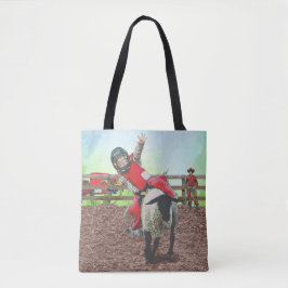 Bolsa Tote Western Rodeo Cowboy Cowboy Mutton Busting