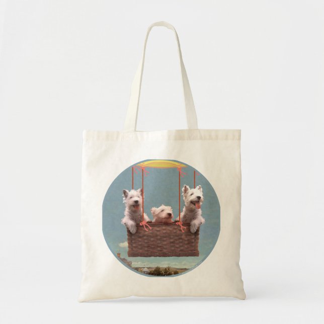Bolsa Tote Westies em um Balão (Frente)