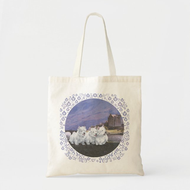 Bolsa Tote Westies na Escócia (Frente)