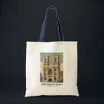 Bolsa Tote Westminster Abbey England Viagem Art Vintage<br><div class="desc">Westminster Abbey retro viagem design. Westminster Abbey,  formalmente entitulada Igreja Colegial do Santo Peter em Westminster,  é uma igreja anglicana na cidade de Westminster,  Londres,  Inglaterra.</div>