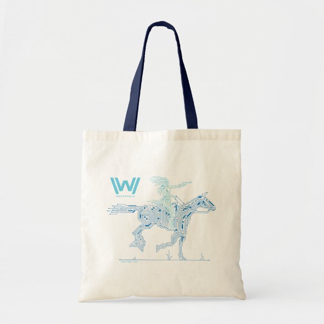 Bolsa Tote Westworld | Gráfico do Circuito de Cavalo Anel Dol (Frente)