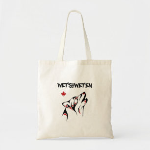 Bolsa Tote Wet'suwet en Howling Wolf Haida Style Tattoo Color