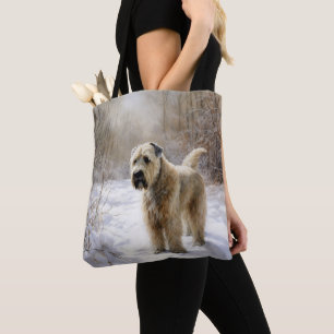 Bolsa Tote Wheaten Terrier Deixe-o nevar no Natal
