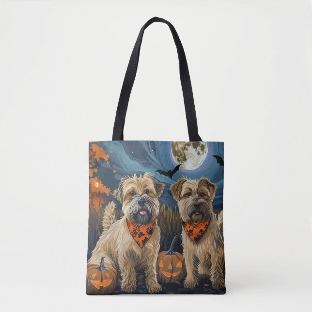 Bolsa Tote Wheaten Terrier Halloween Spooky (Frente)
