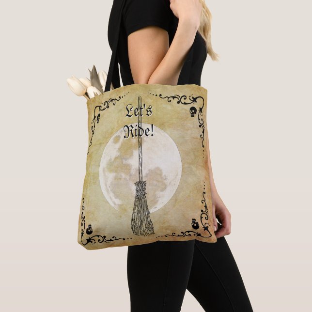 Bolsa Tote Whimsic Witchy Full Moon (Close Up)