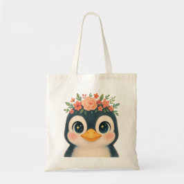 Bolsa Tote Whimsical Bloom Penguin