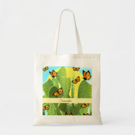 Bolsa Tote Whimsical Cactus And Butterflies