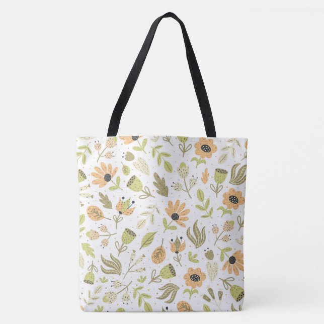 Bolsa Tote Whimsical Floral (Frente)
