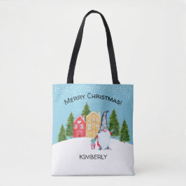 Bolsa Tote Whimsical Gnomo Christmas