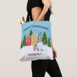 Bolsa Tote Whimsical Gnomo Christmas