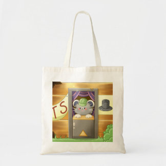 Bolsa Tote Whimsical Mouse Vendor – Cute Hat Booth Character