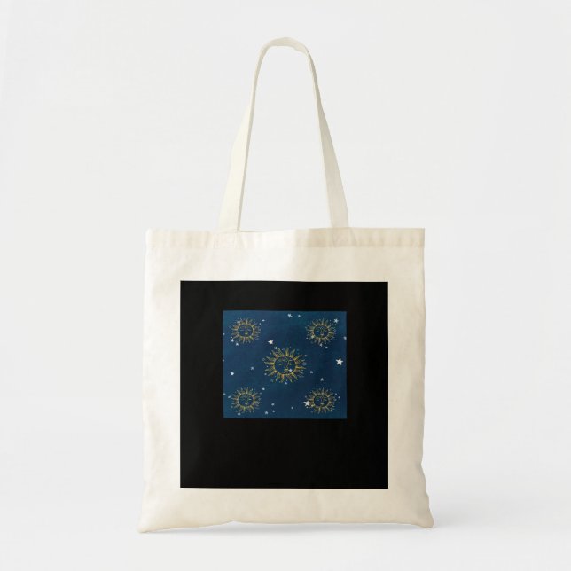 Bolsa Tote Whimsigoth Night Sky Sun Moon Witchy Classig (Frente)
