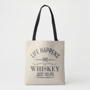 Bolsa Tote Whiskey ajuda a dizer álcool bebendo engraçado