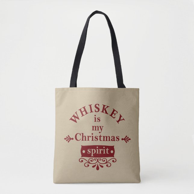Bolsa Tote Whiskey é o meu espírito de natal (Frente)