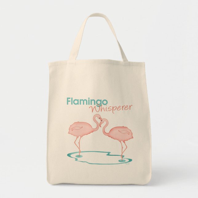 Bolsa Tote Whisperer do flamingo (Frente)