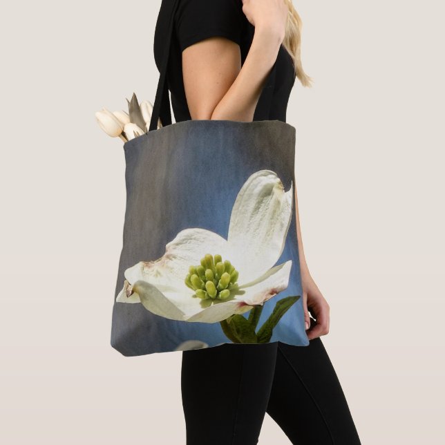 Bolsa Tote White Dogwood Bloom (Close Up)