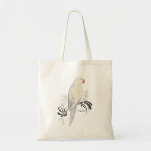 Bolsa Tote White Indian Ringneck Parrot