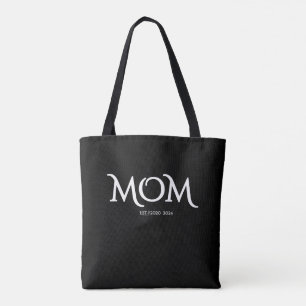 Bolsa Tote White Script Estabelecido para o Dia de as mães da