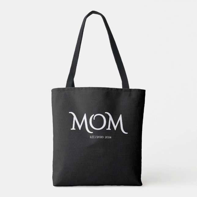 Bolsa Tote White Script Estabelecido para o Dia de as mães da (Verso)