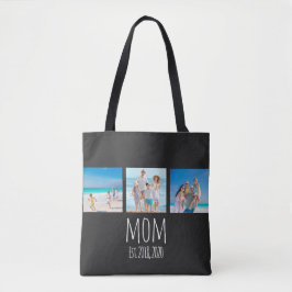 Bolsa Tote White Script Established Mom Black