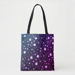 Bolsa Tote White Stars (Estrelas brancas) na barra de ferrame