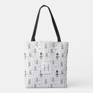 Bolsa Tote White Westie with Accessories Monogram