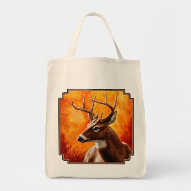 Bolsa Tote Whitetail Deer Trophy Buck Head (Frente)