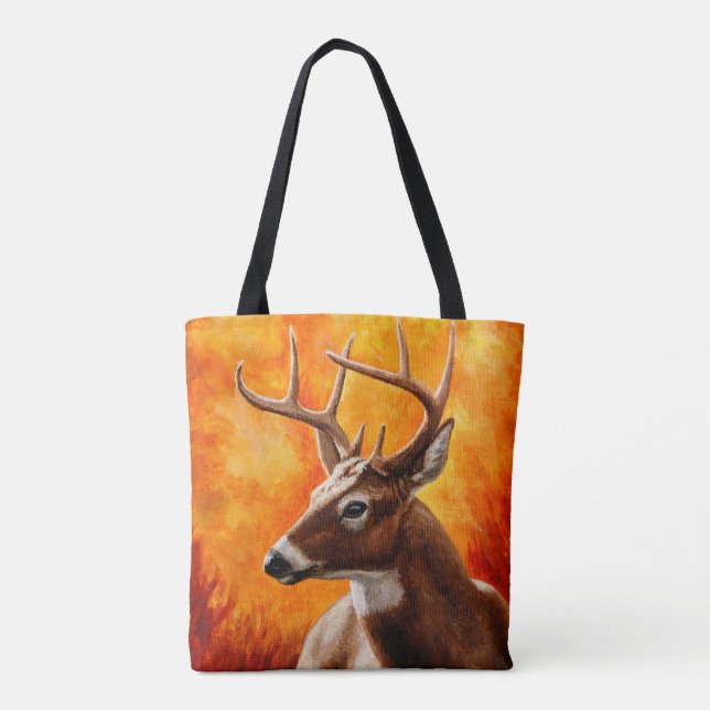 Bolsa Tote Whitetail Deer Trophy Buck Head (Verso)