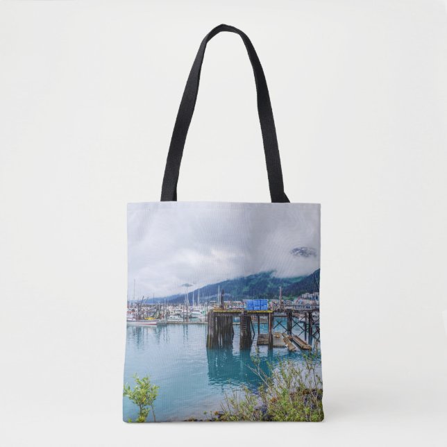 Bolsa Tote Whittier Alaska Harbor (Frente)