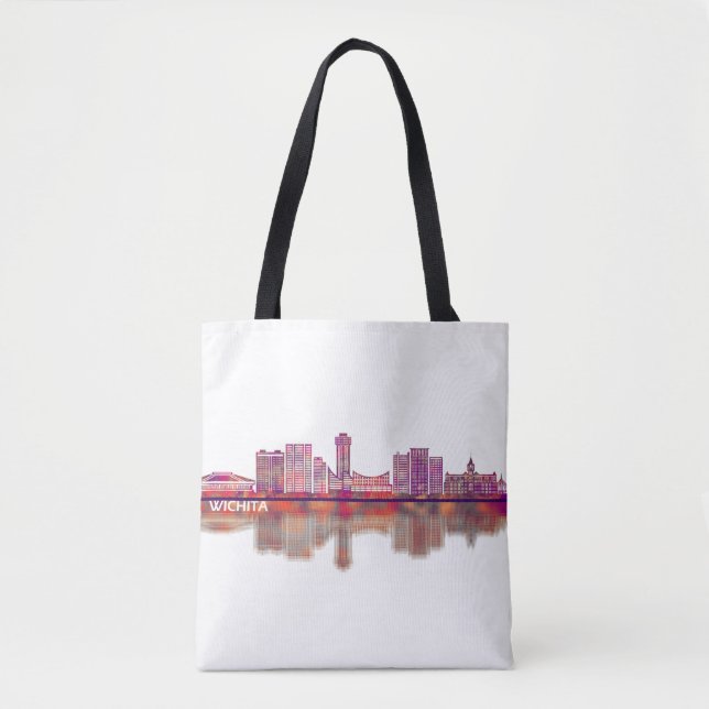 Bolsa Tote Wichita Kansas Skyline (Frente)