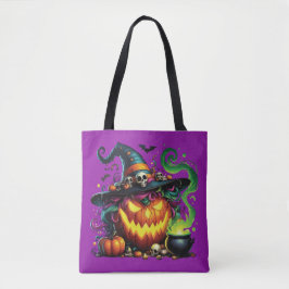 Bolsa Tote Wicked Pumpkin Witch Cauldron