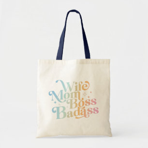 Bolsa Tote Wife Mom Boss Badass Funny Sarcastic Mother's Day