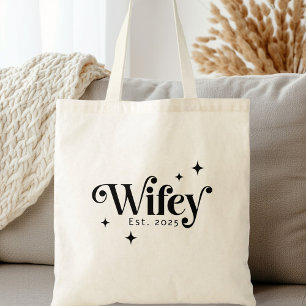 Bolsa Tote Wifey no último ano qualquer fonte retrorativa ele