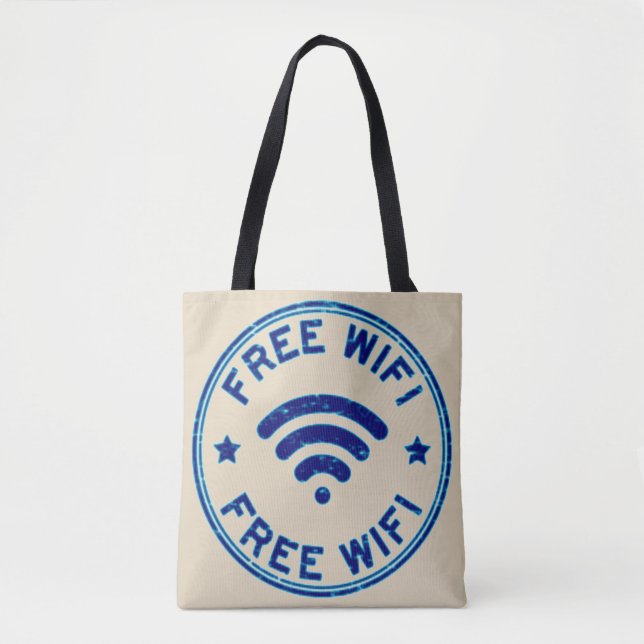 Bolsa Tote WiFi gratuito (Frente)