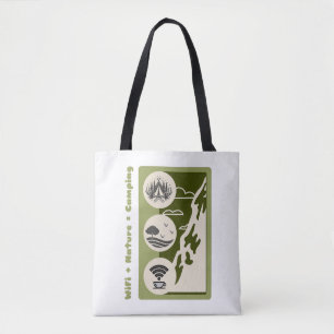 Bolsa Tote WiFi + natureza = aventura de camping camping