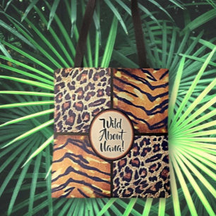 Bolsa Tote Wild About nana animal print