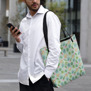 Bolsa Tote Wild Cactus Pattern