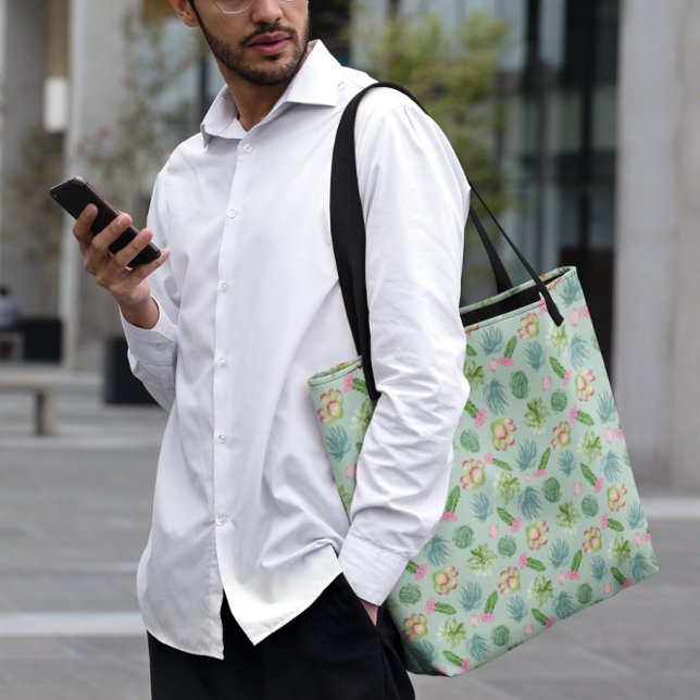 Bolsa Tote Wild Cactus Pattern (Criador carregado)