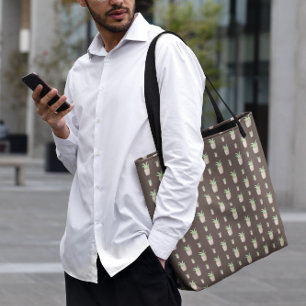 Bolsa Tote Wild Cactus Pattern