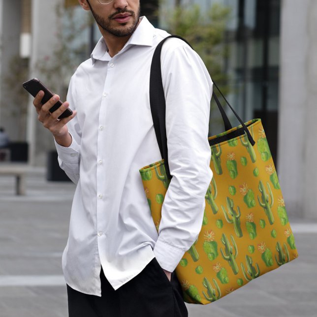 Bolsa Tote Wild Cactus Pattern (Criador carregado)