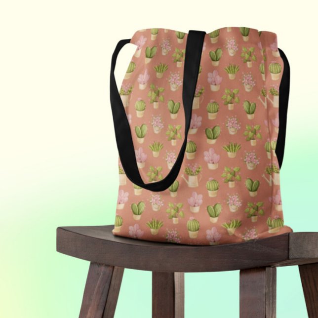 Bolsa Tote Wild Cactus Pattern (Criador carregado)