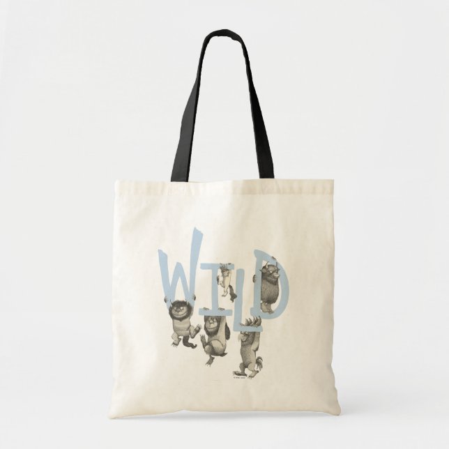 Bolsa Tote WILD | Coisas Selvagens e Max - Azul (Frente)