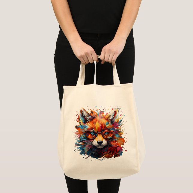 Bolsa Tote Wild Free Abstrato Pop Fox (Frente (produto))