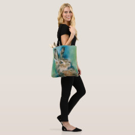 Bolsa Tote Wild Hare Exuberance Pastel Art
