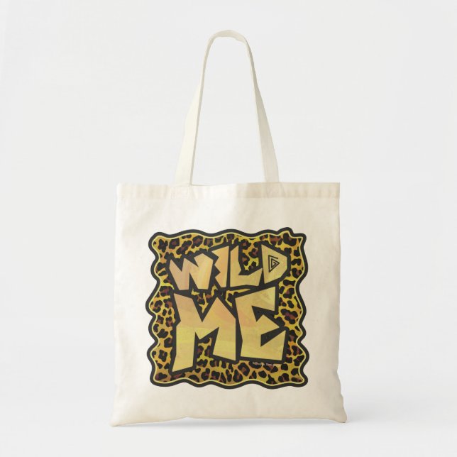 Bolsa Tote Wild Me Leopard Brown e Yellow Impressão (Frente)
