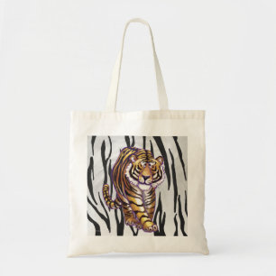 Bolsa Tote Wild Me Tiger Black and White Impressão