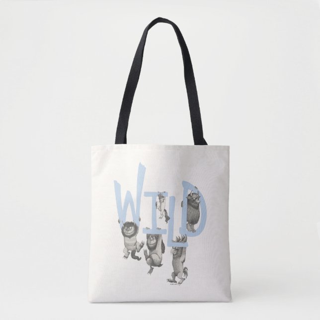 Bolsa Tote WILD | Wild Things e Max - Azul (Frente)