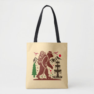 Bolsa Tote Wilderness Caminhando com o Urso Explorador de Art