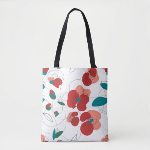 Bolsa Tote Wildflower Wonderland Fluxos estilizados